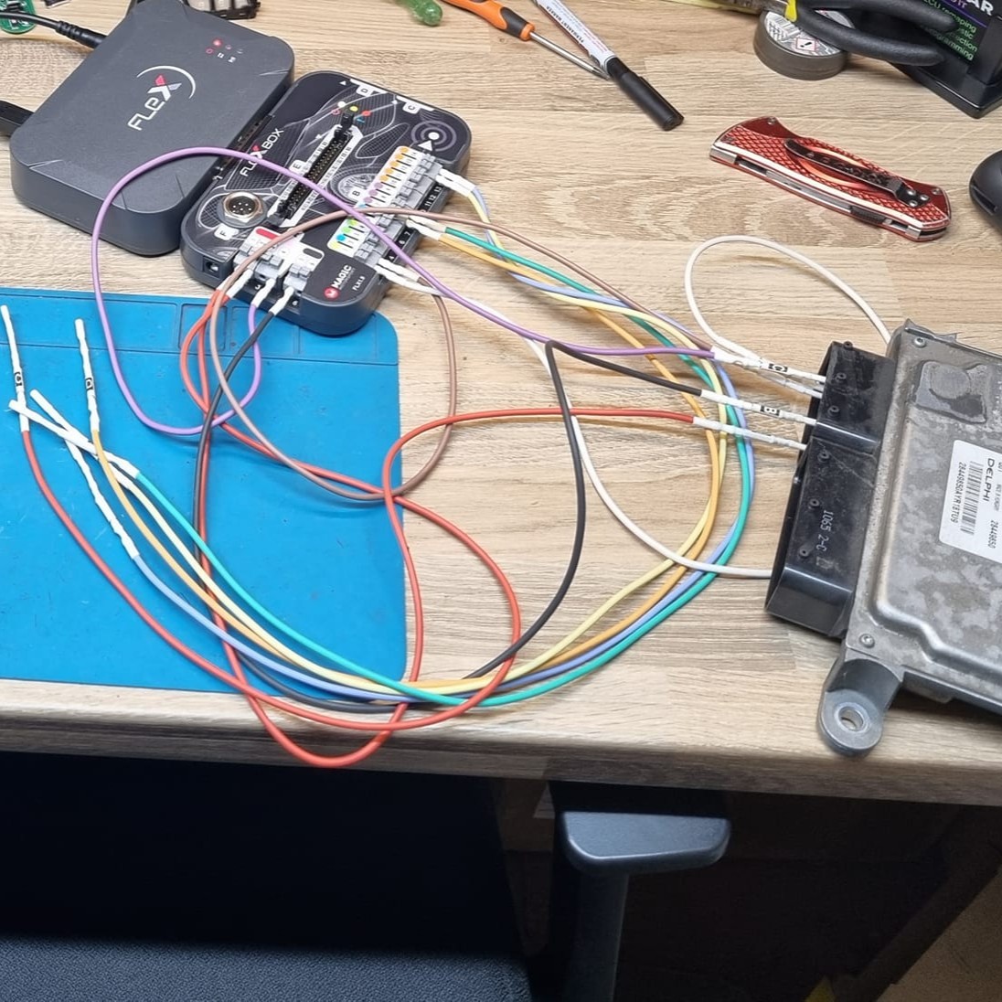 ECU remap underway on a performance car